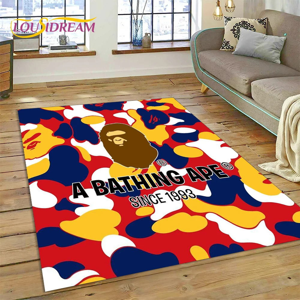 3D Printing Online - 3D プリント B-BAPE ファッションカーペットラグ寝室リビングルームホームソファ装飾、子供用ゲーム大型装飾フロアマットギフト