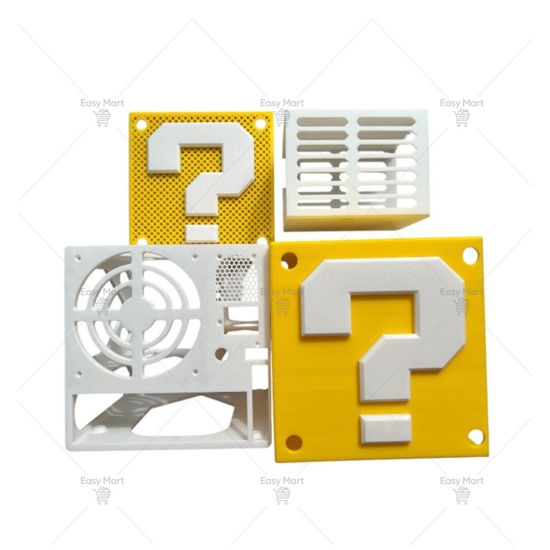 3D Printing Questions - クリエイティブな3DプリントNASケース、4+2ベイ、クエスチョンマークデザイン、ITXエンクロージャー、ユニークな装飾PCハードウェア（ディスプレイ用）