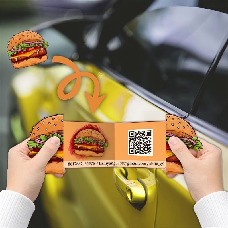 3D Printing Qr Codes - カスタム3Dポップアップ名刺テンプレート、編集可能なカード印刷、クリエイティブな折りたたみチラシ、ダイカット折りたたみカード、QRコード付きカード、ベーカリー向け
