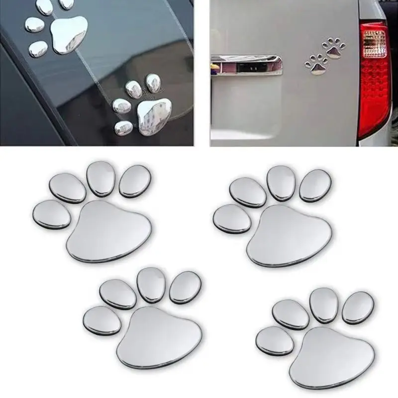 Glue For 3D Printing - 1 シート車のステッカークリエイティブデカール足跡 3D 動物犬猫足跡デカール車オートバイステッカー車のアクセサリー