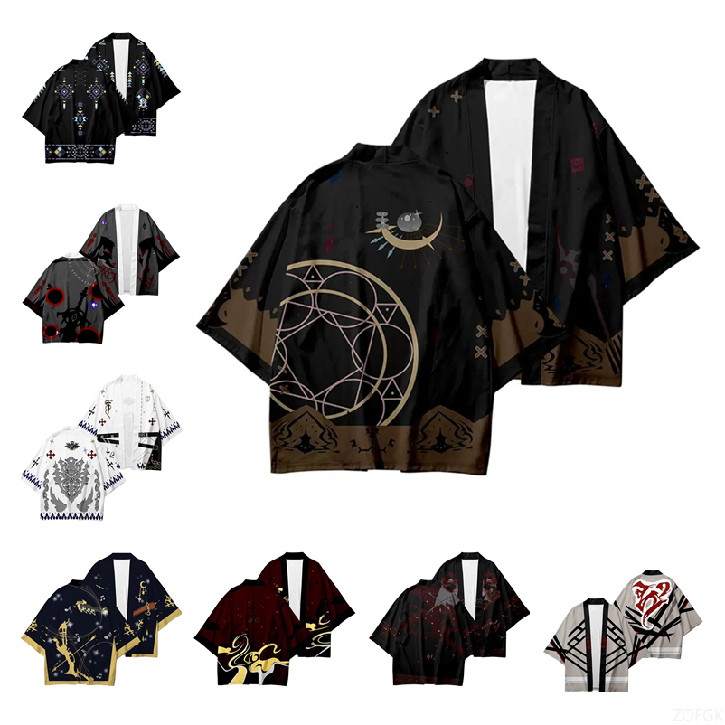3D Printing Kit - ファイナルファンタジー XIV 和服ロールプレイング着物 3D プリントケープユニセックスカーディガン浴衣スポーツウェアパジャマハロウィン