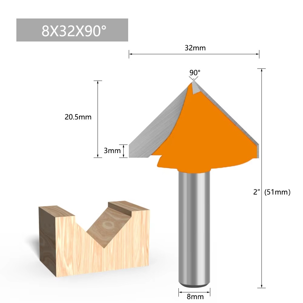 1PC 8MMシャンクミリングカッター木工彫刻60 90 1 - 3D Printing Online のレビューと価格