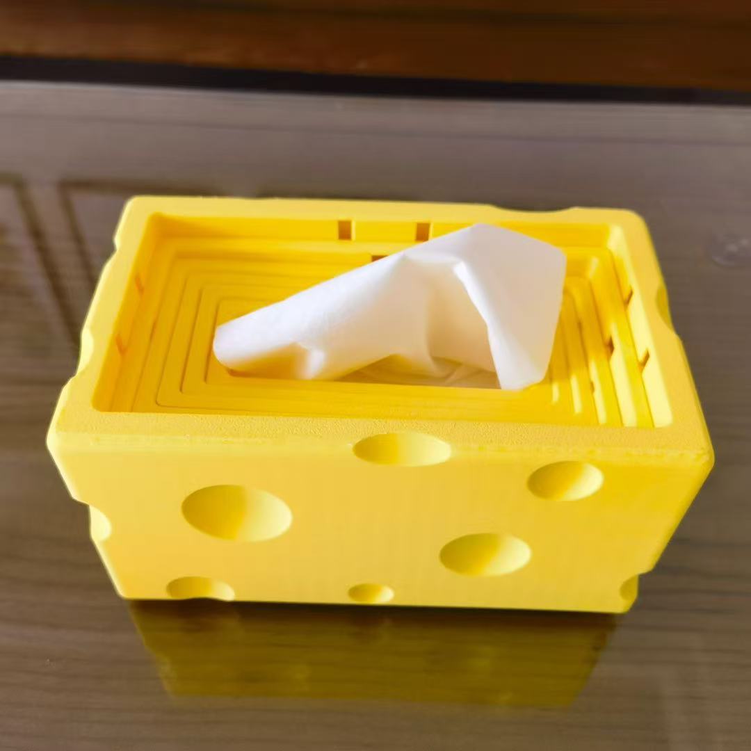 3Dプリントチーズ型ティッシュボックス、自動下降デザイン付き - 3D Printing Questions のレビューと価格