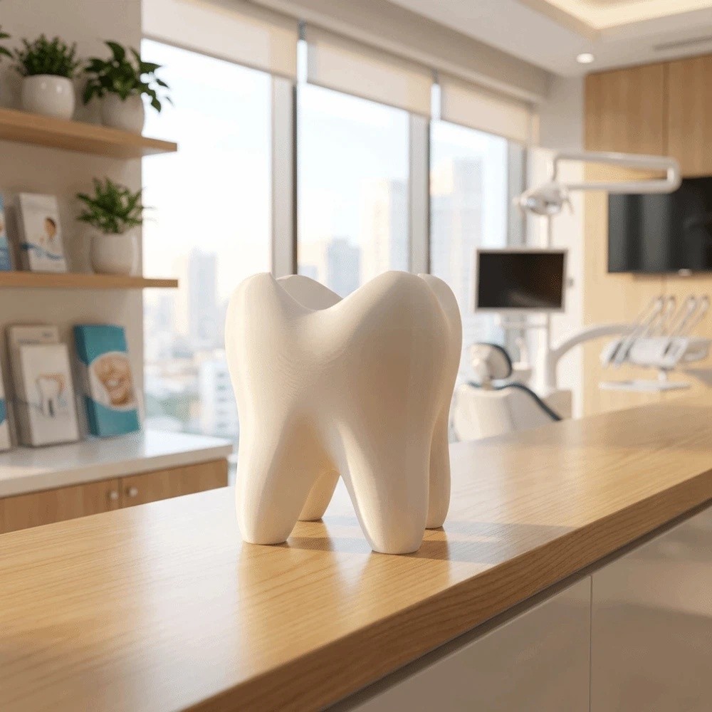 多機能3Dプリント歯ブラシホルダー ホワイト クリエイティブ - 3D Printing Tooth のレビューと価格