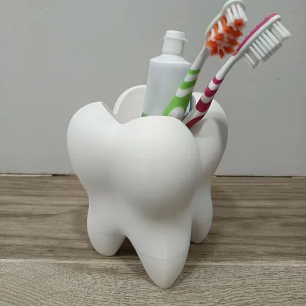 多機能3Dプリント歯ブラシホルダー ホワイト クリエイティブ - 3D Printing Tooth のレビューと価格