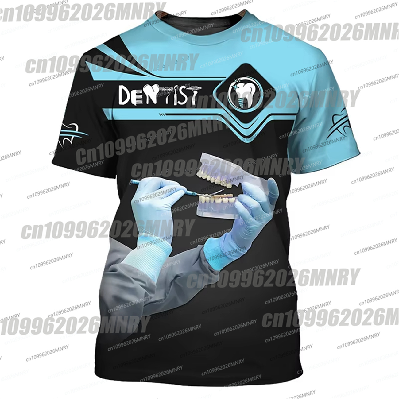 メンズTシャツ 歯の3Dプリント入り デイリーTシャツ 半袖 - 3D Printing Tooth のレビューと価格