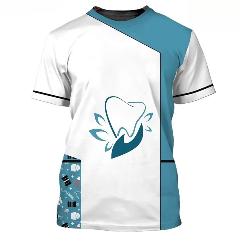メンズ半袖Tシャツ,カジュアル,ストリートウェア,3Dプリン - 3D Printing Tooth のレビューと価格