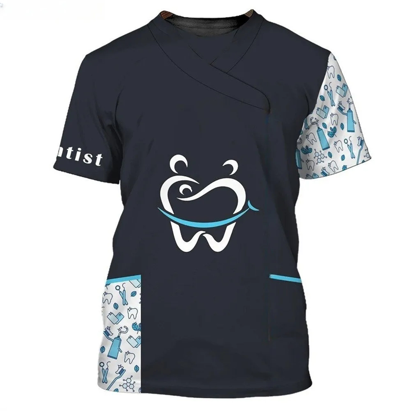 メンズ半袖Tシャツ,カジュアル,ストリートウェア,3Dプリン - 3D Printing Tooth のレビューと価格