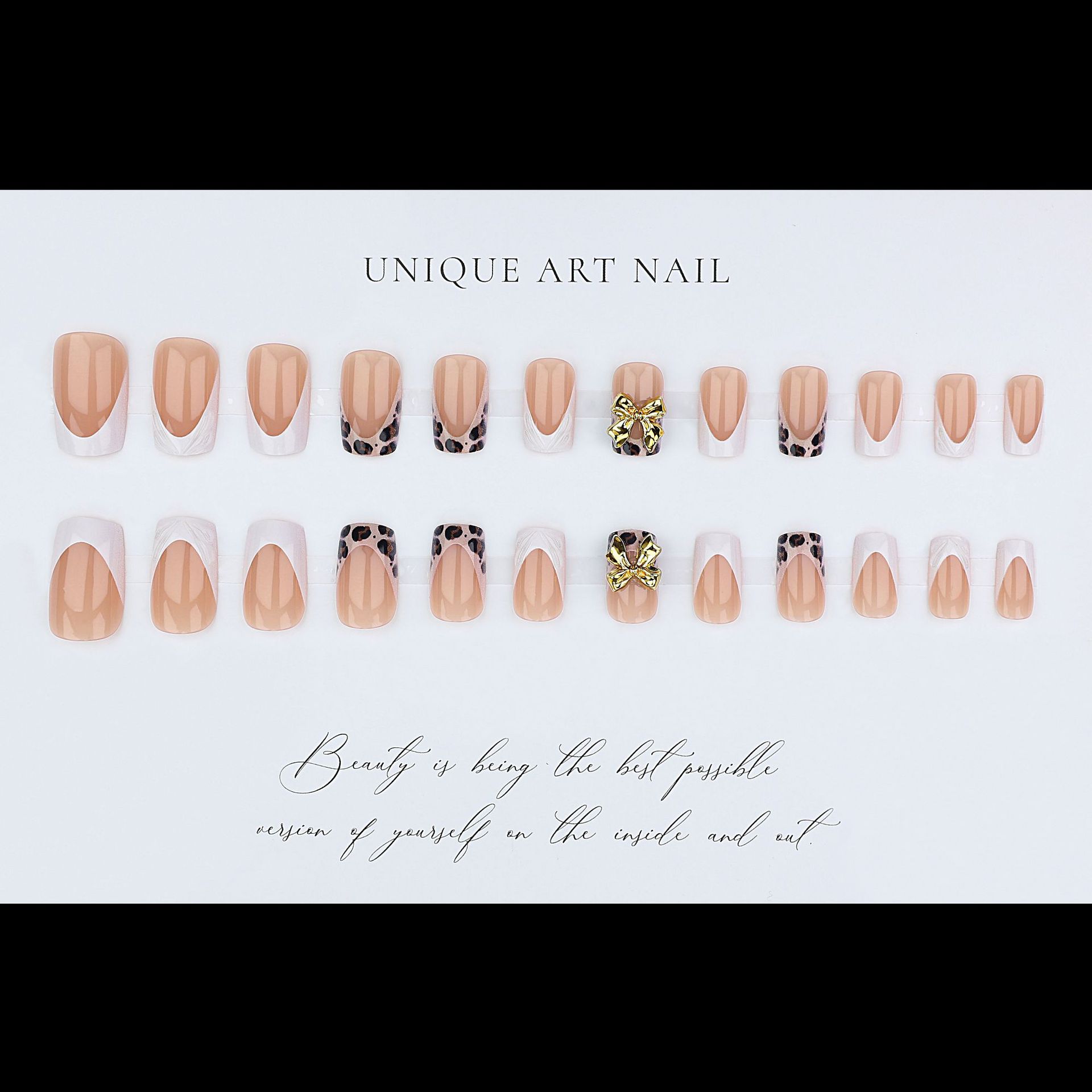 女性用ショートスクエアフェイクネイル、ガールズファッションブ - 3D Printing Nails のレビューと価格