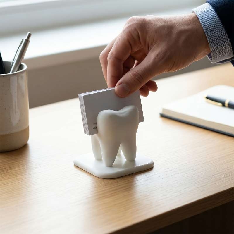 3Dプリント歯型名刺入れ歯科医院受付デスクディスプレイスタン - 3D Printing Tooth のレビューと価格